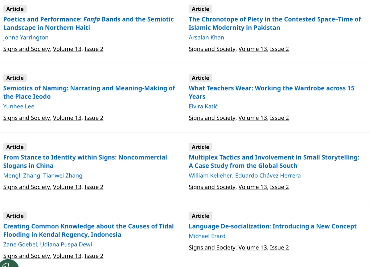 Chronotopes in Signs and Society